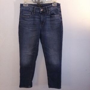 Banana Republic Women's Sz 27/4 Petite Girlfriend Denim Blue Jeans Straight Leg